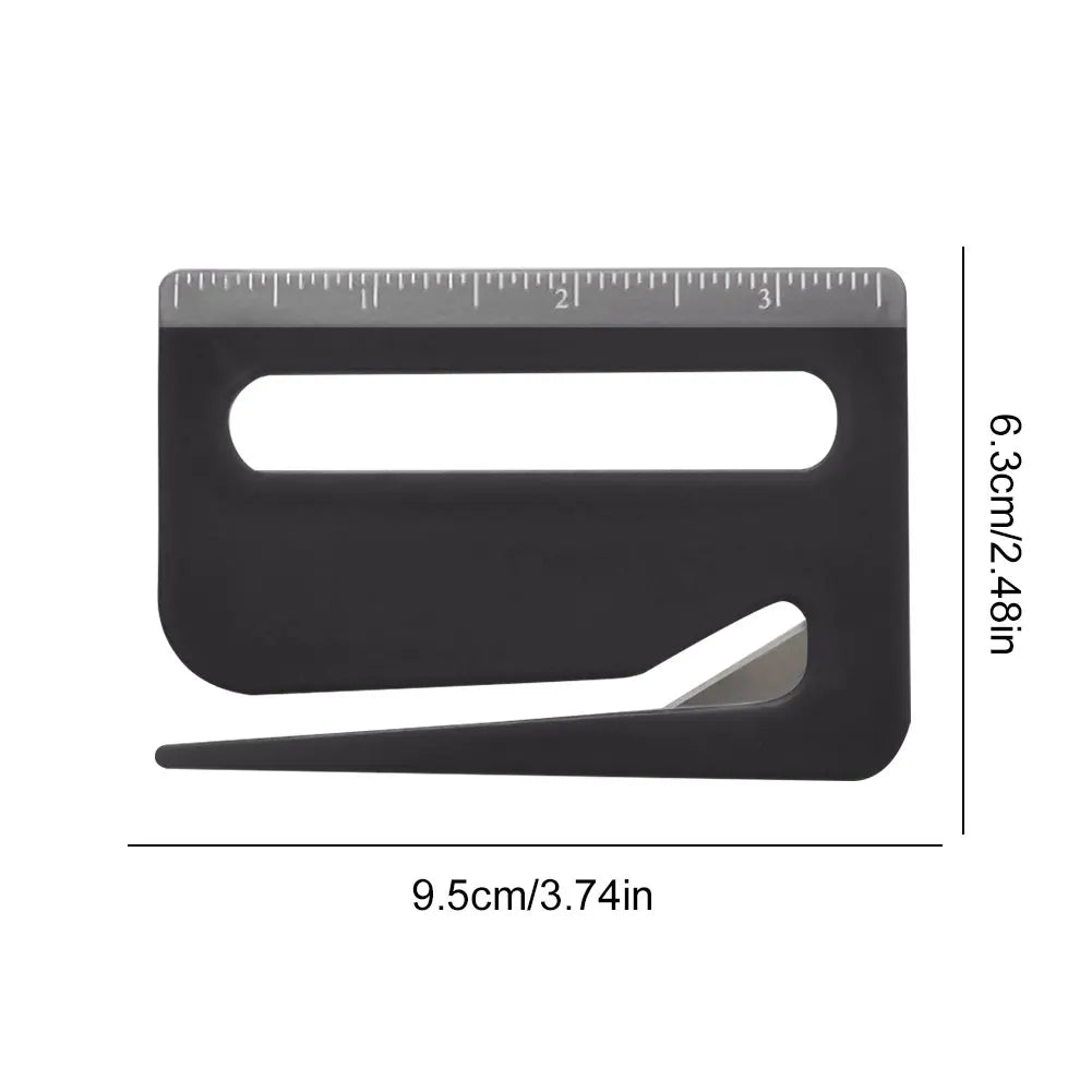 1Pc Plastic Letter Opener With Ruler Envelope Mail Slitter With Razors Wrapping Cutter Opener With Pointed End, Magnifying Glass