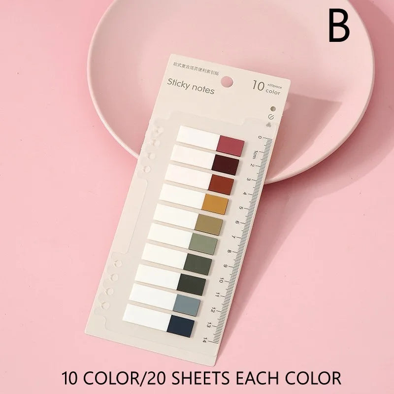 200 Sheets Index Tabs Self Adhesive Page Markers Transparent Sticky Notes Classify Files Flags Posted It Planner Stickers