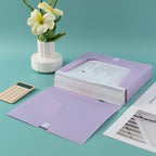 Large Capacity Foldable Plastic File Box for Office Use, Thickened A4 File Organizer, for Accounting Vouchers Resources Contract