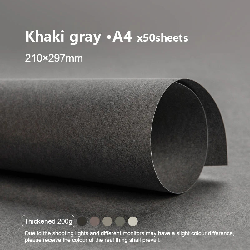 A4 Colored Cardstock 50sheets Thickened Hard Paper 200 gsm Card Stock Colorful Drawing Paper for DIY Art Card Making Scrapbook