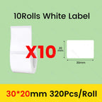 3/5/10 Rolls NiiMbot B21 B1 Label Printer Paper Roll Waterproof Anti-Oil Tear-Resistant Price Tag Pure White Sticker Papers