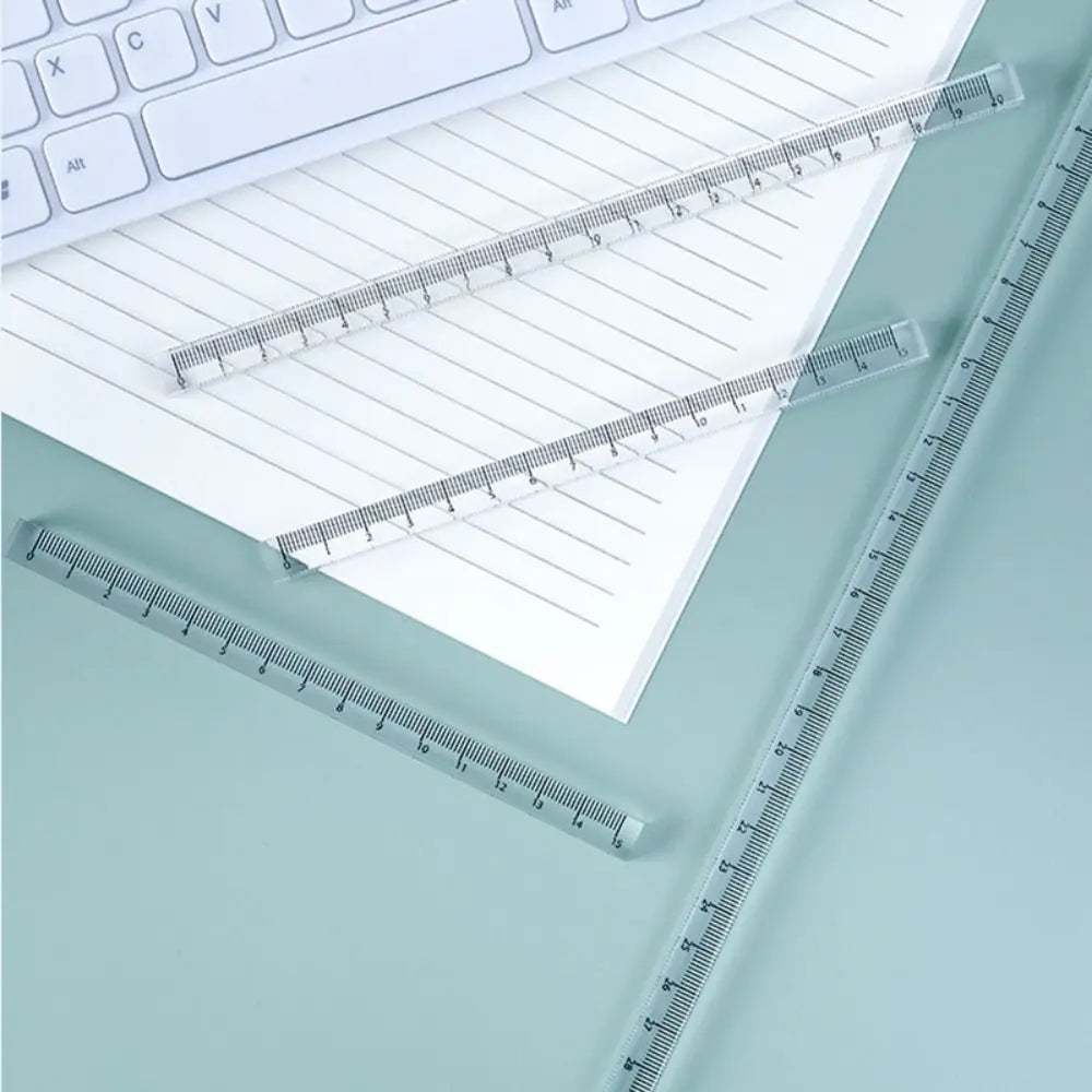 Creative 15/20/30CM Straight Ruler Transparent Acrylic Scale Ruler Cube Ruler Students Gift