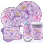 Butterfly Birthday Party Decoration  Butterfly Party Disposable Tableware Paper Cup Plate Birthday  Party