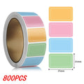 800Pcs Waterproof Self-adhesive Label Stickers Colorful Handwritten Name Index Sticker