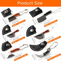 XUQIAN 6pcs Mini Knife Set Pocket Knife Set Tiny Knife Chef Keychain With Sheath For Package Opener Box Cutter Letter Opener