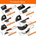 XUQIAN 6pcs Mini Knife Set Pocket Knife Set Tiny Knife Chef Keychain With Sheath For Package Opener Box Cutter Letter Opener