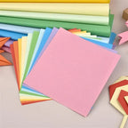 100Pcs Cardstock Paper Double Sided Folding Origami Paper Square Paper Crane Craft DIY Wish Paper Art Material Jewelry Tools ﻿
