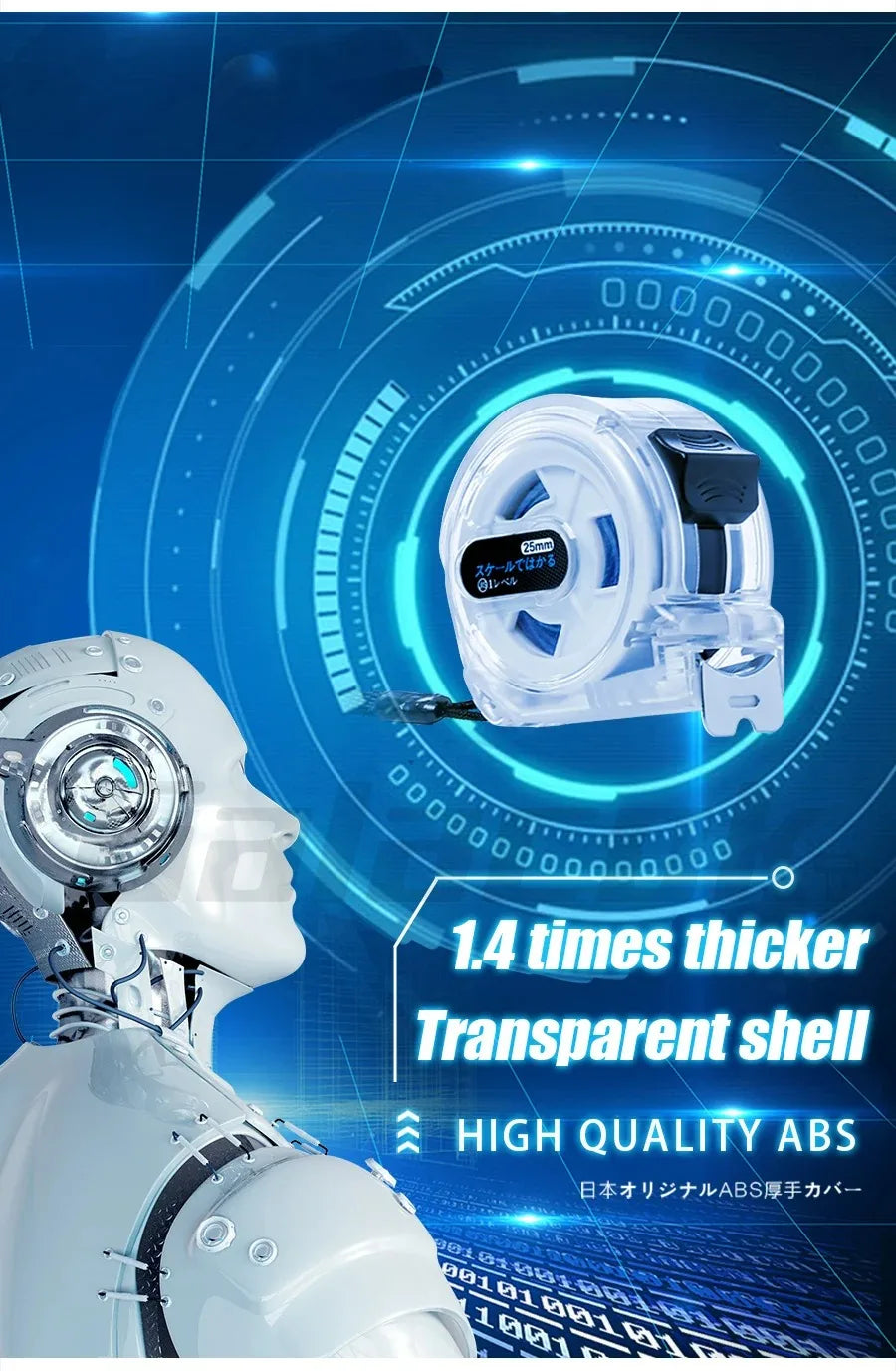 3/5/7.5/10M Stainless Steel Tape Measure High Wear Resistance Measuring Tool Imported from Japan For Woodworking Site Measuring