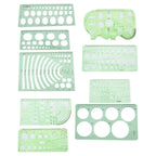 6 Sets Architecture Draft Template Rulers Various Patterns Smooth Drawing Template Multi-function Precision Hollow Ruler Kit