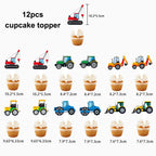  Green Tractor Birthday Party Supplies Farm Tractor Paper Plates Cup Napkins for Tractor Birthday Party Decoration Supplies