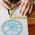 1Set Drawing Ruler Set Multifunctional Geometric Protractor Premium Plastic Measuring Tool for Students Home Office Accurate