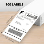 4x6 Inch Foldable Shipping Label Paper, Commercial Grade, Compatible with Direct Thermal Printers, Self-Adhesive Mailing Sticker