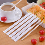 100/300Pcs 5.5Inch Disposable Wooden Coffee Stirrers Individually Wrapped Tea Drink Cocktail Mixer Swizzle Sticks Round End