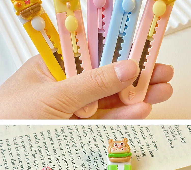 1Pc Creative Art Knife Cute Cartoon Express Delivery Artifact Portable Paper Cutter Hand Account Knife Letter Opener Sword