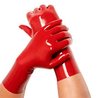 Black Latex Long Gloves Unisex Rubber Gloves Fashion Photography Props ﻿