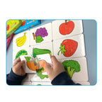 Baby Puzzle Toys for Children Animals Fruit Truck Graph Card Matching Games Montessori Toys for Kids 1 2 3 Years Old Boys Girls