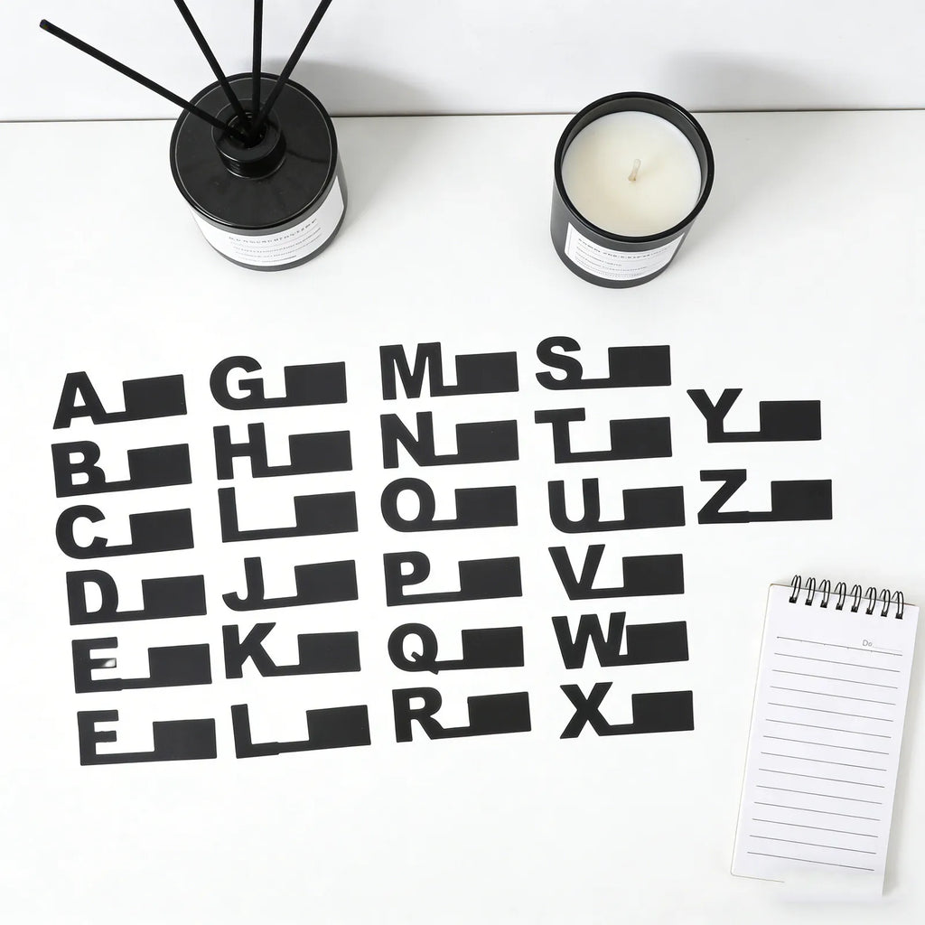 26Pcs Alphabet Index Dividers Plastic Vinyl Record Organizers A-Z Letter Guides Dvd Cd Album Media Shelf Markers