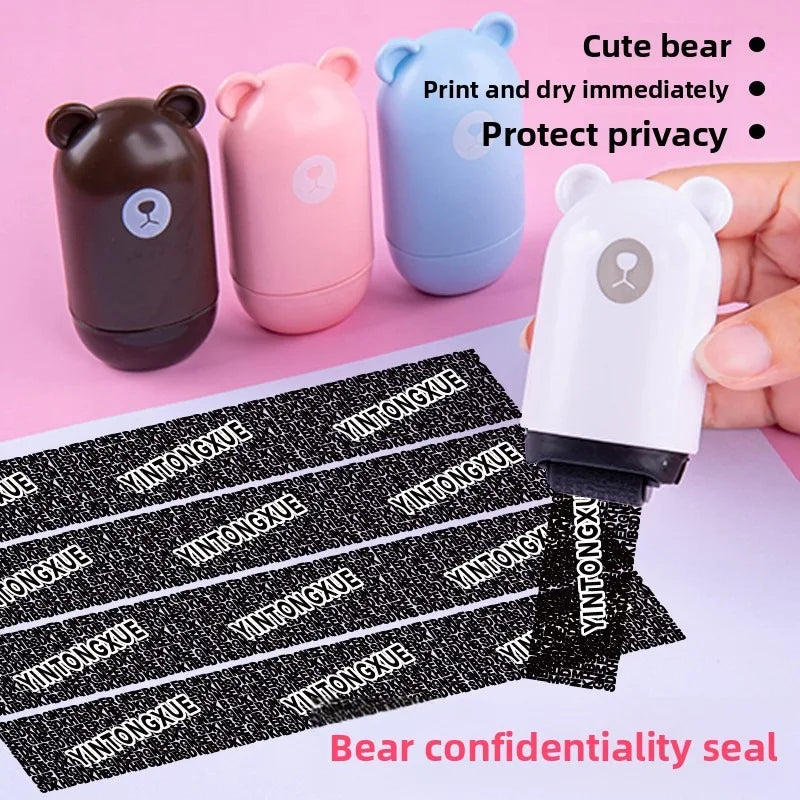 Identity Theft Protection Stamp Confidential Data Privacy Roller Stamp Refillable Ink for Office Home Mail Document Security