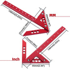 2pcs Center Finder and T-Square Hole Scribe Ruler Kit, Carpenter Center Measuring Tool, Metric & Inch Woodworking Projects Tool