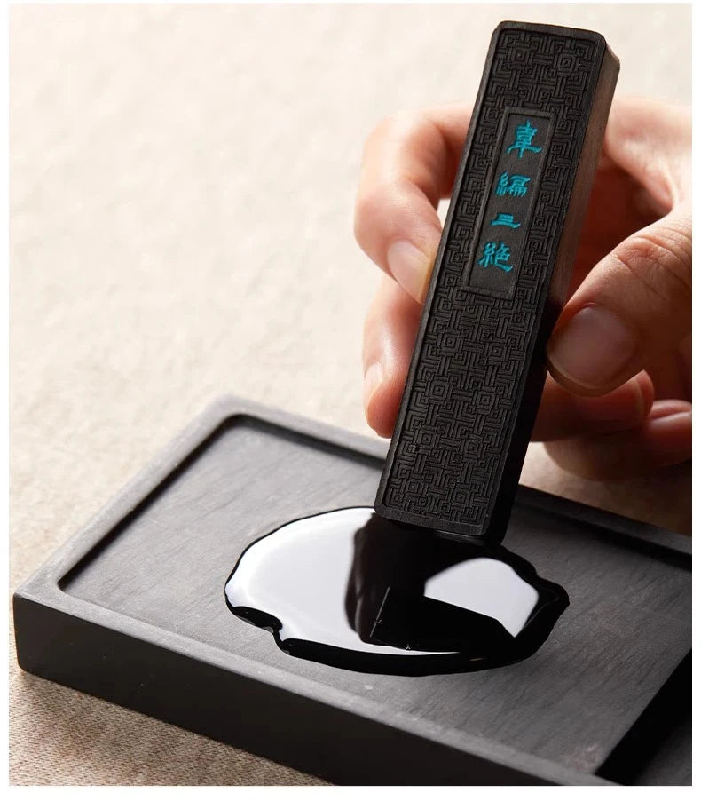 Traditional Chinese Sumi Ink Stick Black Color Inkstick Calligraphy Writing Painting Ink Bar Watercolor Fabric Paint Ink Block