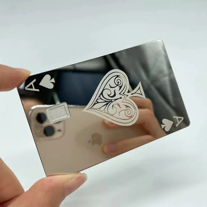 Dropshipping Custom Heavy Metal Gift Card Laser Engraved Blank VIP Card Free Design Multi Colors Luxury Novelty Gift