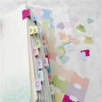 60/120Pcs File Tabs Flags Index Label Sticker Personalized Planner Office Stationery Self-adhesive Paper Tabs Repositionable
