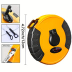 Tape Measure 164feet/50m 33feet/10m Self Adjusting End Hook Dual Sided Fiberglass Tape Measure for Engineer, Yard and Field, M