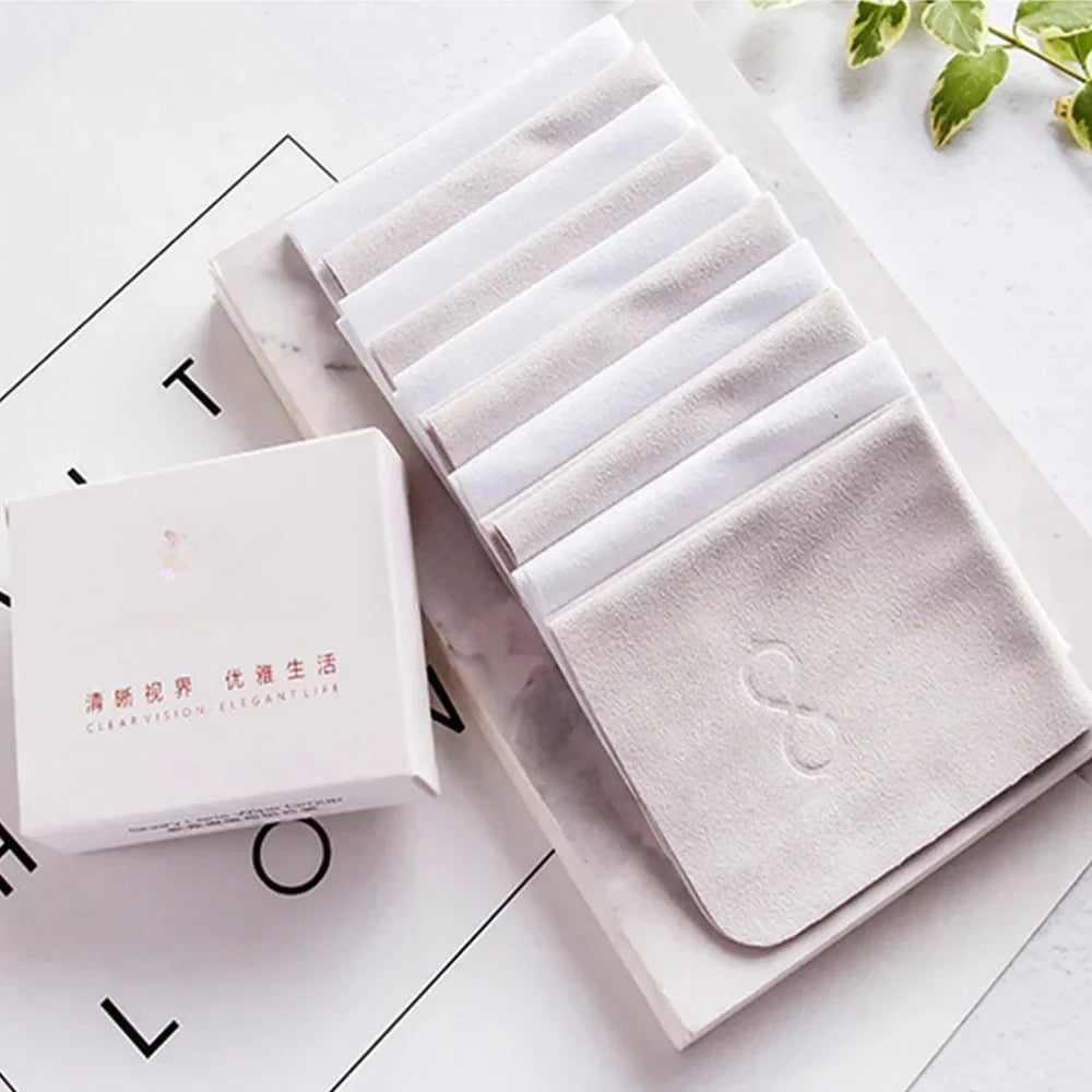 5/10Pcs Suede Glasses Clean Microfiber Glasses Cleaning Cloth For Lens Phone Screen Cleaning Wipe High Quality
