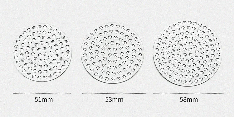 XHYKFFILTER 51/53/58mm Coffee Puck Screen 304 Stainless Steel Double Layer Fine Filter Screen for 51/54/58mm Portafilter