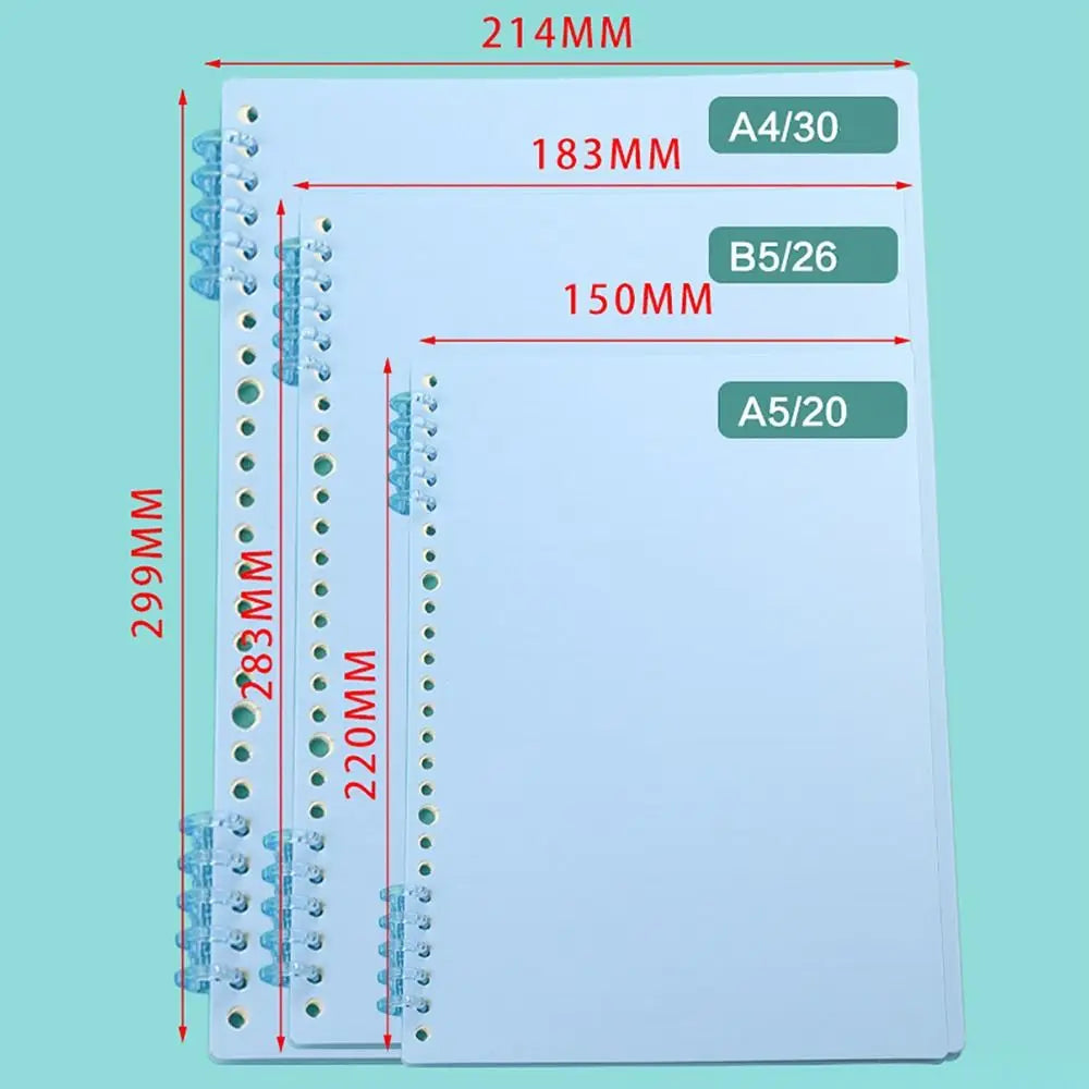 10Pcs Binding Spines Snap Split Binder Rings Learning Cards A4 A5 A6 Notebook Loose Leaf Stationery Office Supplies Plastic