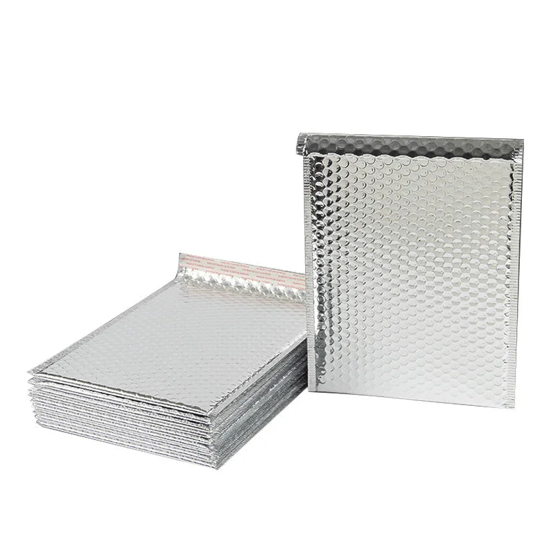 30pcs/lot Rose Gold/Silver/Purple/Blue Packaging Shipping Bubble Mailer Plastic Padded Envelopes Gift Bag Mailing Envelope Bag