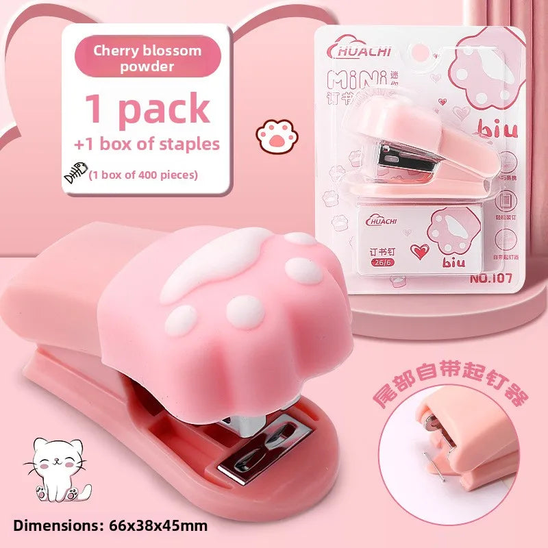 Creative Portable Mini Stapler Set Cute Small Stapler For Students Office Use Handheld Binding Machine With Accessories