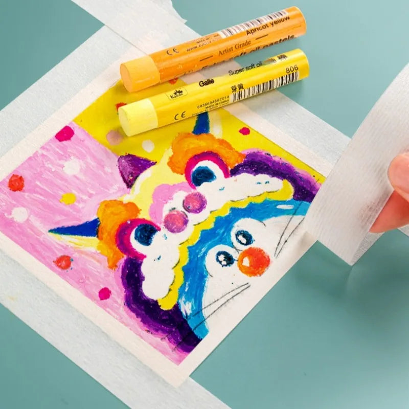 10/50 Sheets A4 Heavy Color Oil Painting Stick Special Paper Square 16k/32k Thickened 300g Soft Crayon Art Sketch Blank Paper