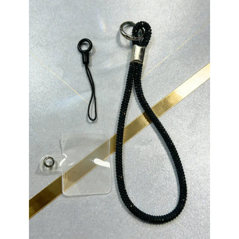 INS Glitter Phone Lanyard Phone Crystal Wrist Straps Keychain Anti-lost Rope Universal Bling Hanging Cord
