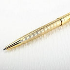 Luxury Metal Rollerball Pen 0.7mm Blue Ink Steel Gold Business Signature Pens for School Office Writing Supplies Stationery