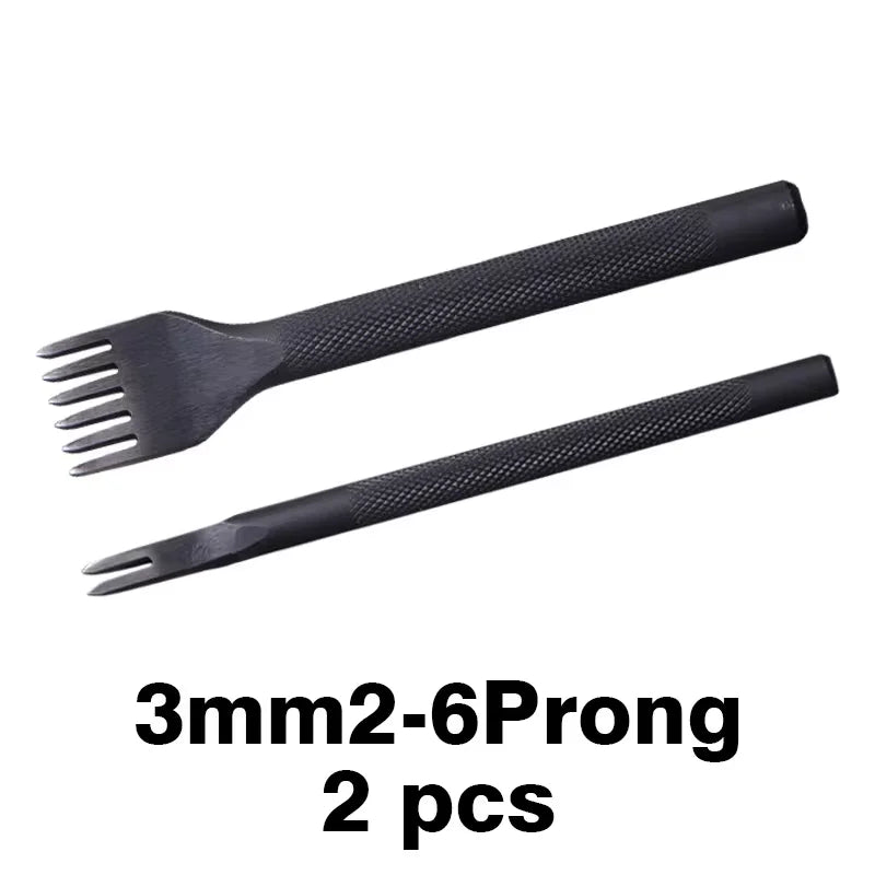 WUTA 1 Piece Diamond Point Black Pricking Iron Leather Chisel Leather Craft Hole Punch Tools Stitching Tools 3/4mm Available