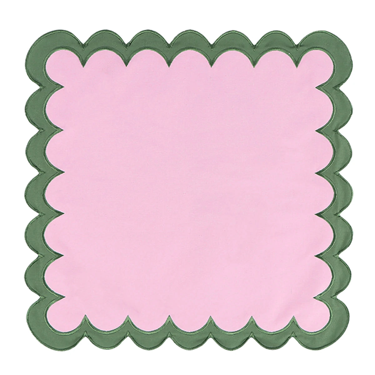 High Quality Embroidered Napkin Vintage Wavy Edge Color Blocking Design Reusable Placemats Wedding Banquet Decoration
