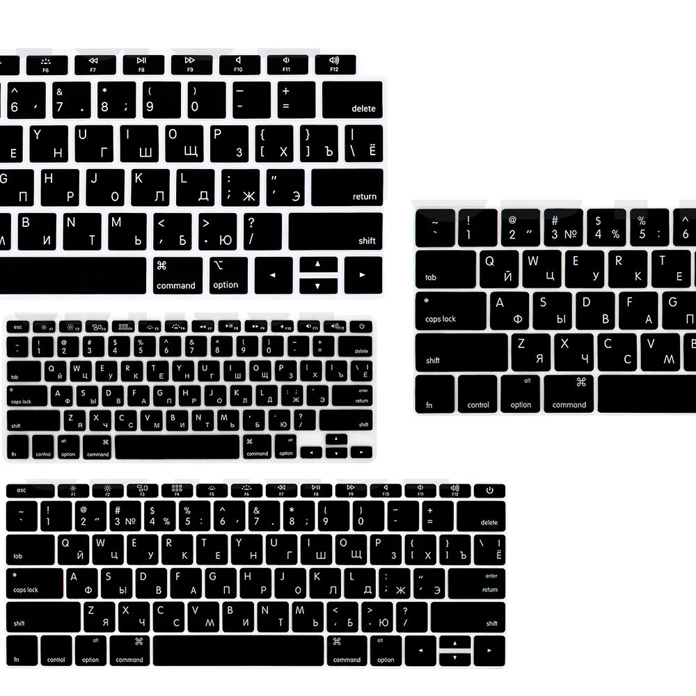 Russian Silicone Keyboard Cover Protector for Macbook Air13/12/15/16Pro Touchbar A2992/A3113/A2941/A1990/A3114/A2289A2337/A2141