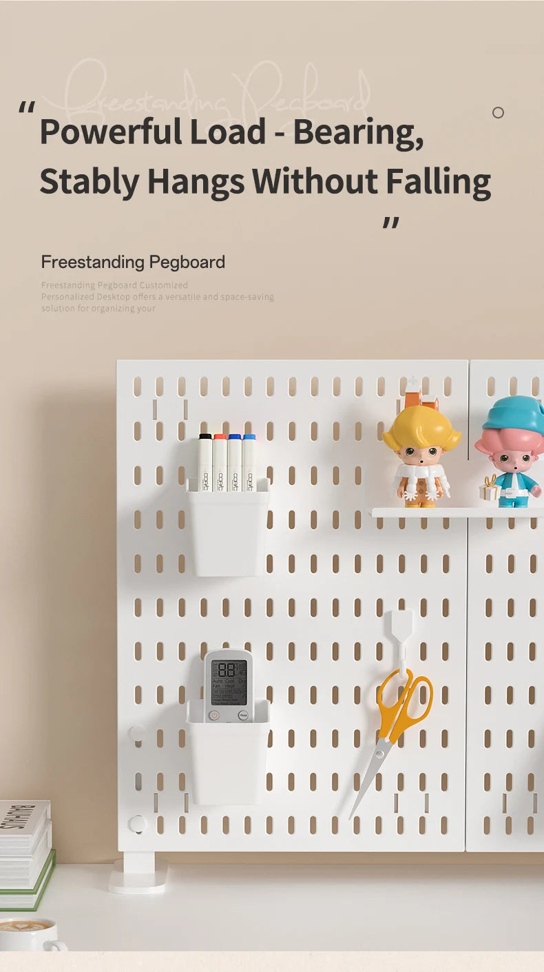 Neat Plastic Pegboard  Desk Organizer with Multiple Accessories for Home Office, Craft Room and Garage Display
