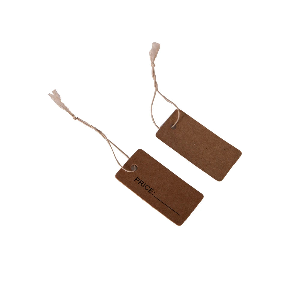 100pcs/lot Rectangle Shape White Black Brown Price Display Cards Fashion Jewelry Paper Hang Tags