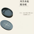 She Inkstone with Lid Antique Chinese Ink Stone for Calligraphy Writing and Traditional Painting Practice Natural Rock Inkstone