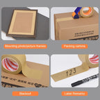 23M Biodegradable Eco Friendly Kraft Paper Tape Brown Wet Water Activated Reinforced Gummed Adhesive Tape for Painting Fixed
