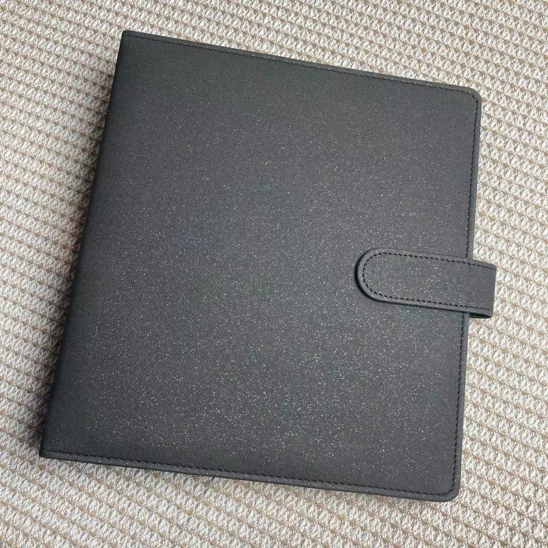 A5 3 Ring Photocard Binder Glitter with Magnetic Button Ins Photo Album Kpop Card Binder 1 2 4 Pocket Sleeves 4×6 10×15 PVC Free