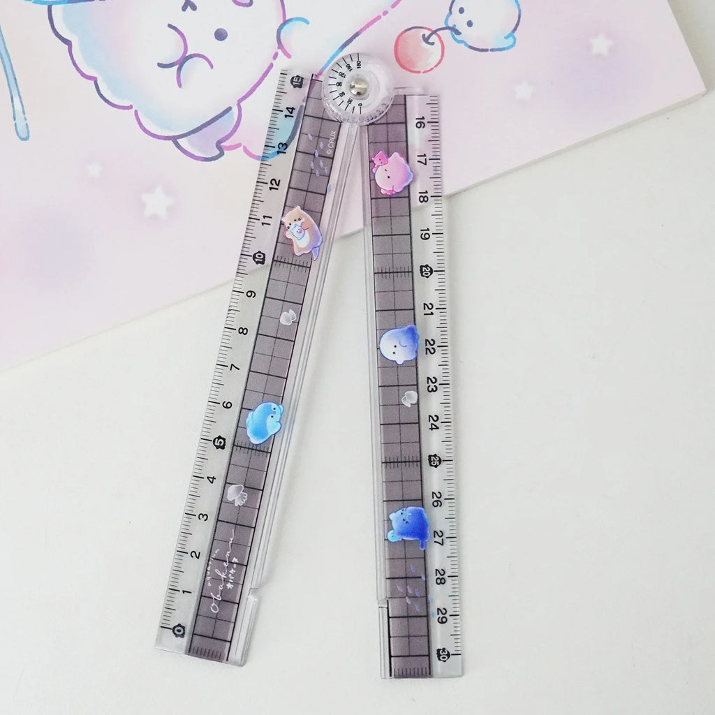 High Quality Folding Ruler Flexible and Portable Clearly Marked Scale Lightweight Measuring Tool Ideal for School & Office Needs