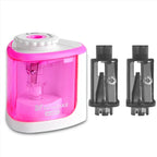 Tenwin Electric/Manual 2 in 1 Pencil Portable Sharpener Safe Student Helical Steel Blade Kids Adults Auto Pencil Sharpener 8005