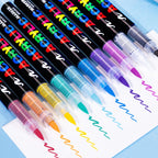 168/120/72/60/48/36/24/12pcs Dual Tips Artist Markers Set Acrylic Marker Set Ideal For School, Office Decor, And Artistic Gifts