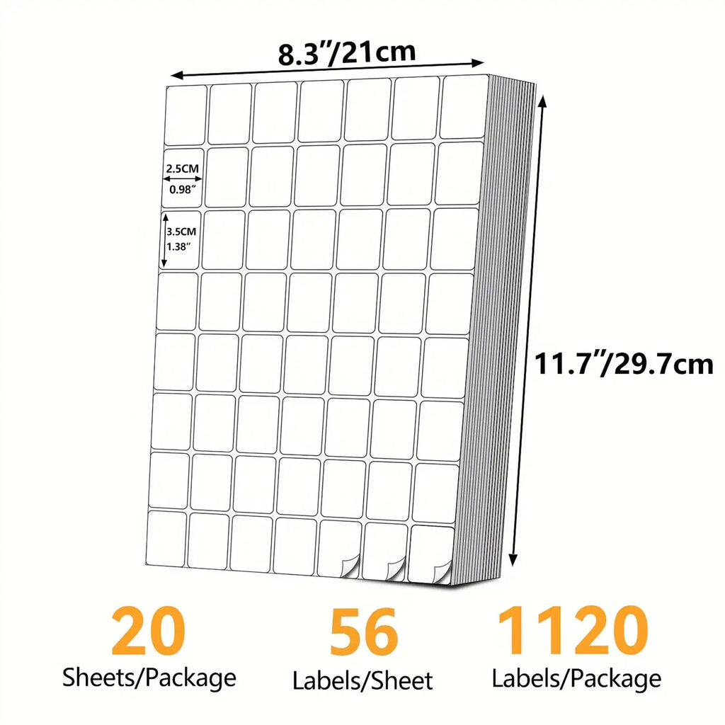ESHANG Address Labels Sticker Paper for Laser/Ink Jet Printer Mailing Labels A4 White 56 Per/32 Per Sheet