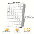 ESHANG Address Labels Sticker Paper for Laser/Ink Jet Printer Mailing Labels A4 White 56 Per/32 Per Sheet