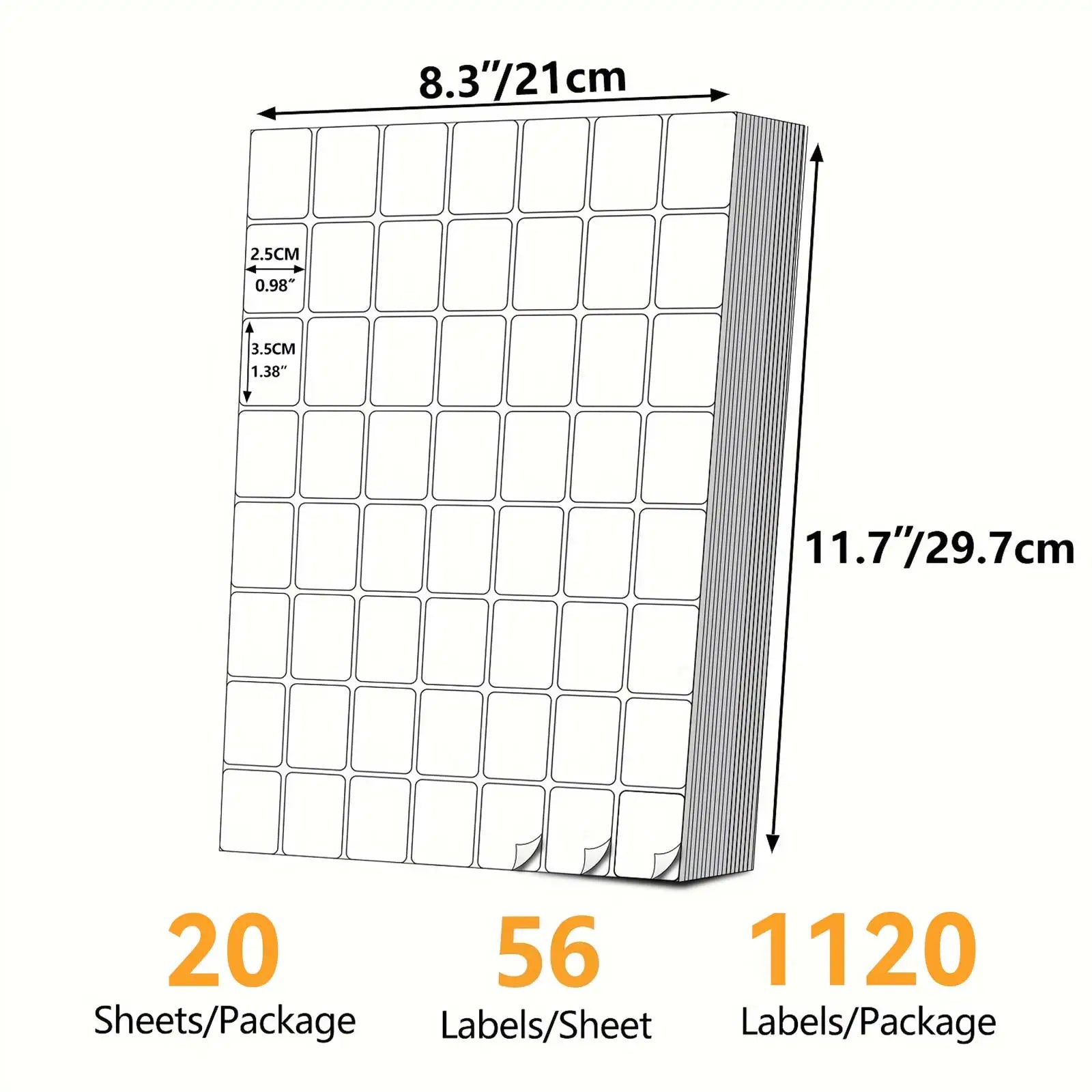 ESHANG Address Labels Sticker Paper for Laser/Ink Jet Printer Mailing Labels A4 White 56 Per/32 Per Sheet