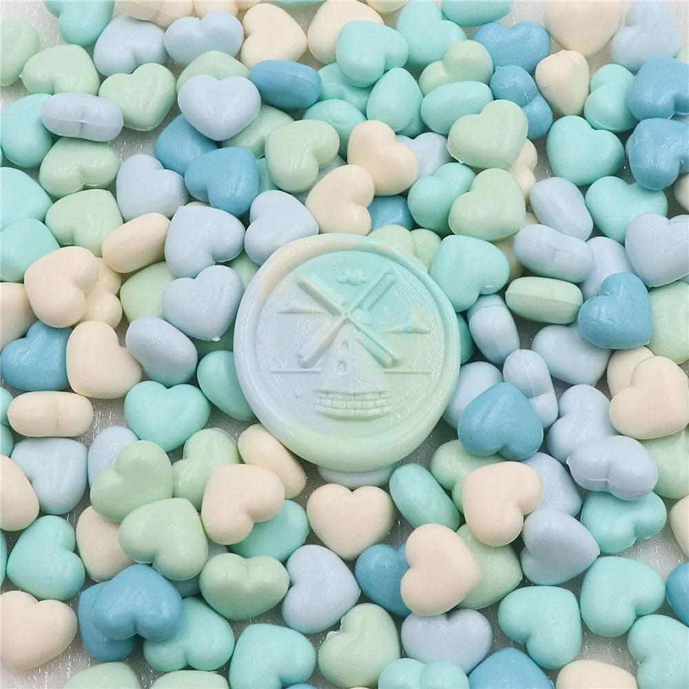 100pcs Heart-Shaped Sealing Wax Beads for Wax Seal Stamp, Great For Embellishment Of Card Envelope, Wedding Invitation